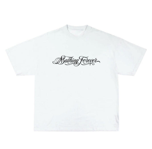 ELEGANT SCRIPT TEE [WHITE]